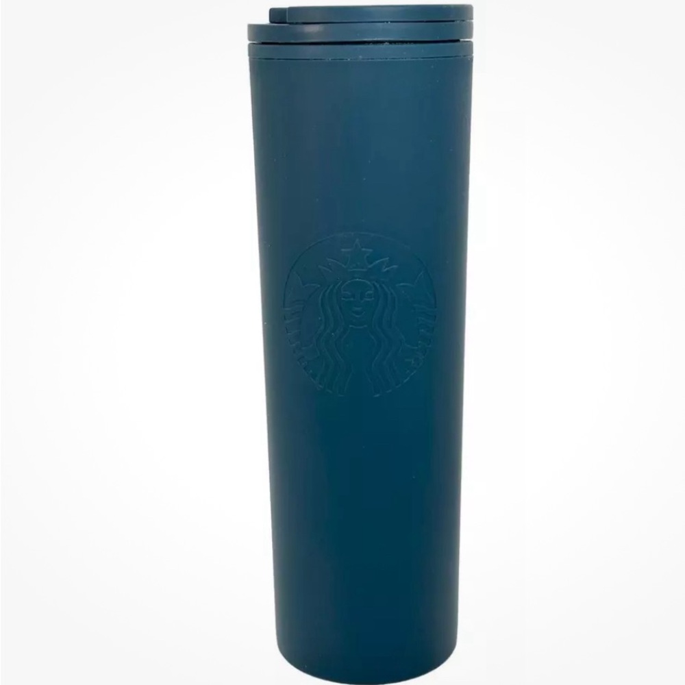 Starbucks  Ecofriendly Blue Recycled Plastic Travel Tumbler Mug Cup 16 oz